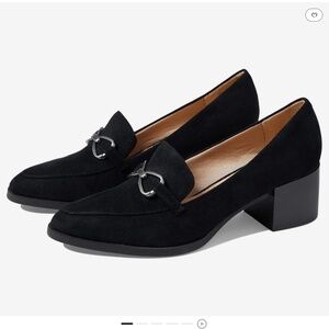 LifeStride® Devyn 2 Black Suede 2in stacked heel shoe